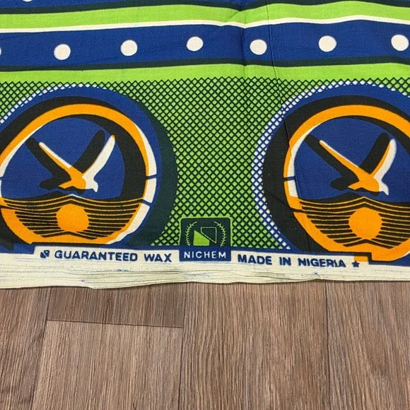 12 Yards Nigerian Wax Fabric Nichem Guaranteed Holland African Print Bird Design - Picture 3 of 5